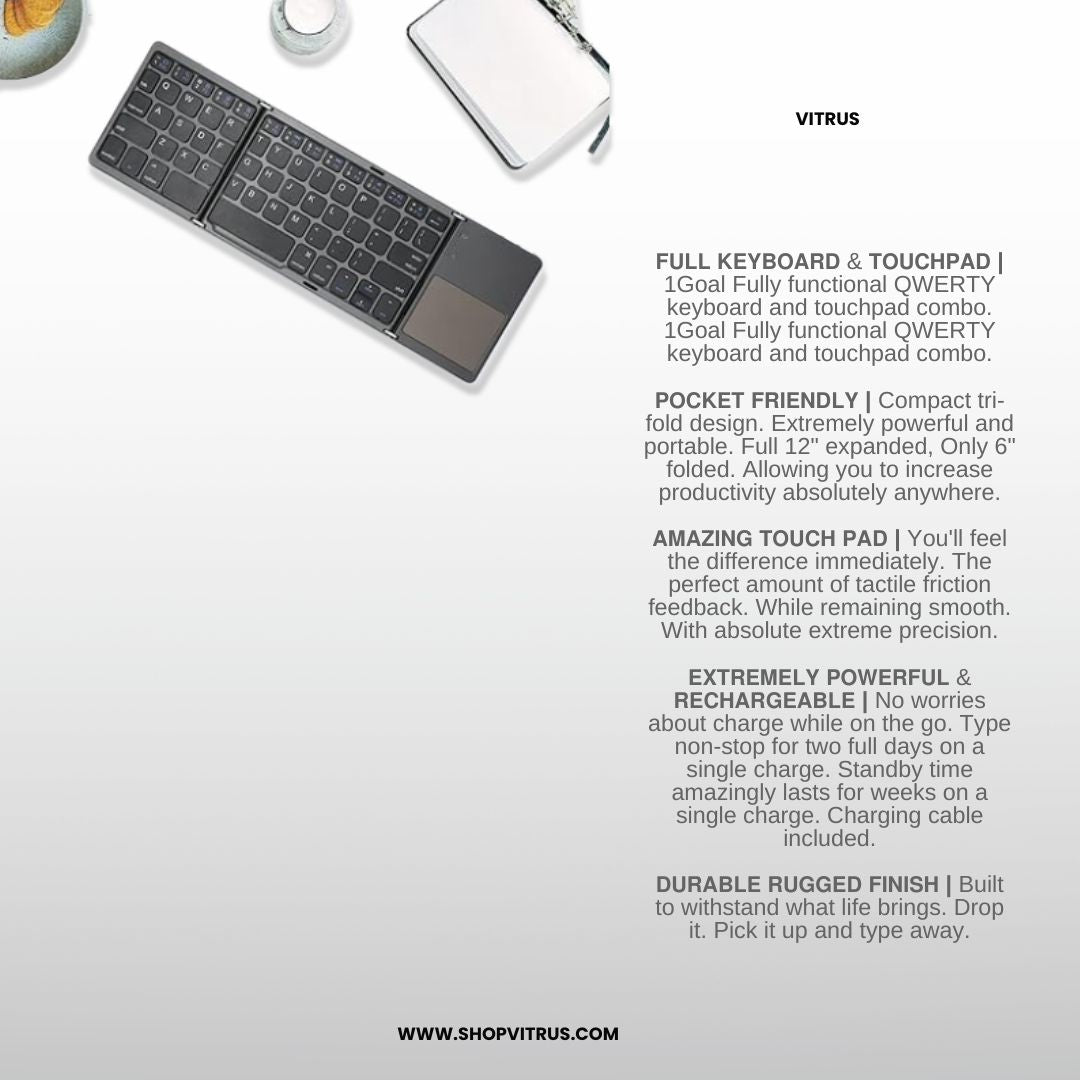 Foldable Bluetooth Keyboard